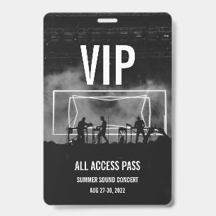 Custom VIP All Access Pass Concert Badge ID Badge