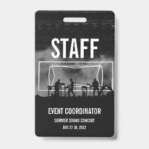 Custom VIP All Access Pass Concert Badge- Staff ID Badge