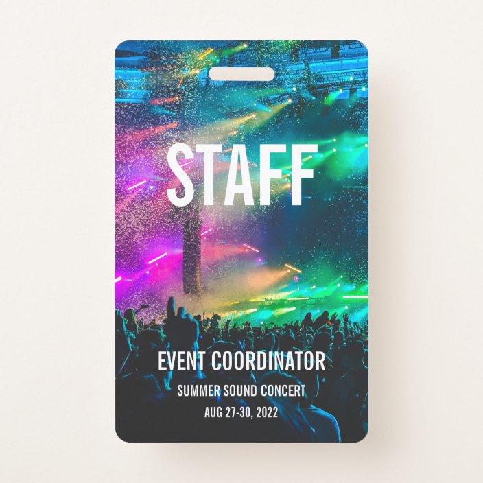 Custom Vip All Access Pass Concert Badge Staff Id Badge Au