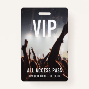 Custom VIP All Access Pass Concert Event ID Badge