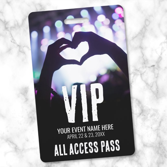 Custom VIP All Access Pass Event ID Badge (VIP All Access Pass Event Badge)