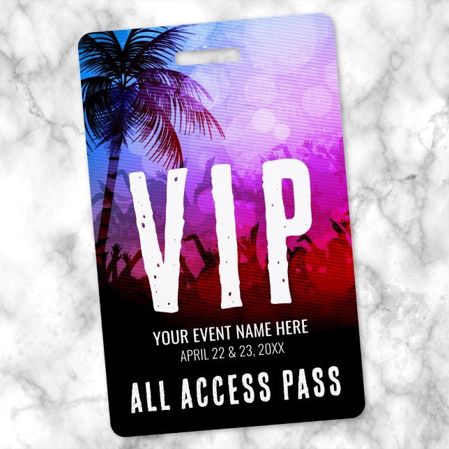 Custom VIP All Access Pass Event ID Badge (All Access Event VIP Badge)