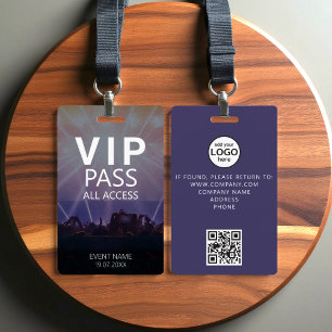 Custom VIP All Access QR Code Event Badge ID Badge