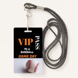 Custom VIP Baseball Game All Access Pass VIP  ID Badge