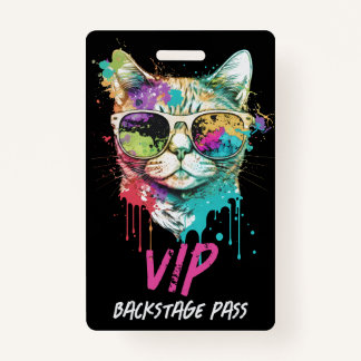Custom VIP Concert Backstage Pass QR Code ID ID Badge