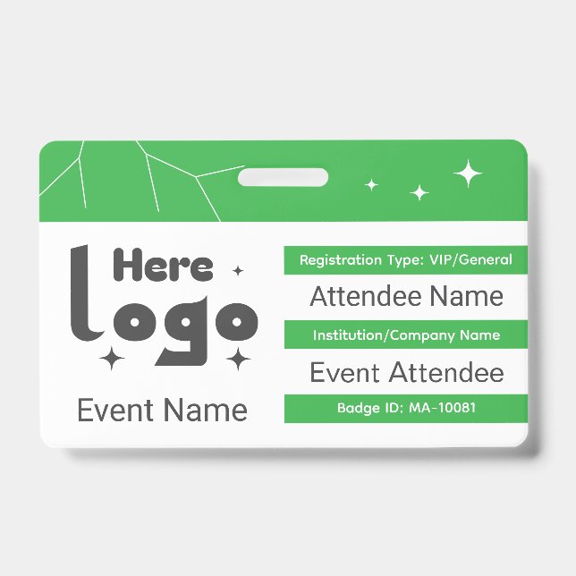 Custom VIP Gala Badge ID (Front)