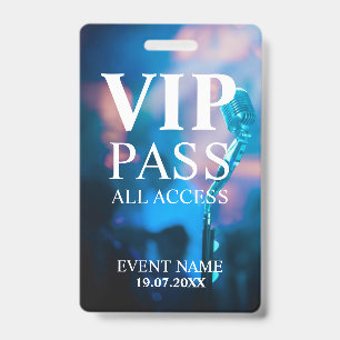 Custom VIP QR Code Event bokeh Badge ID Badge