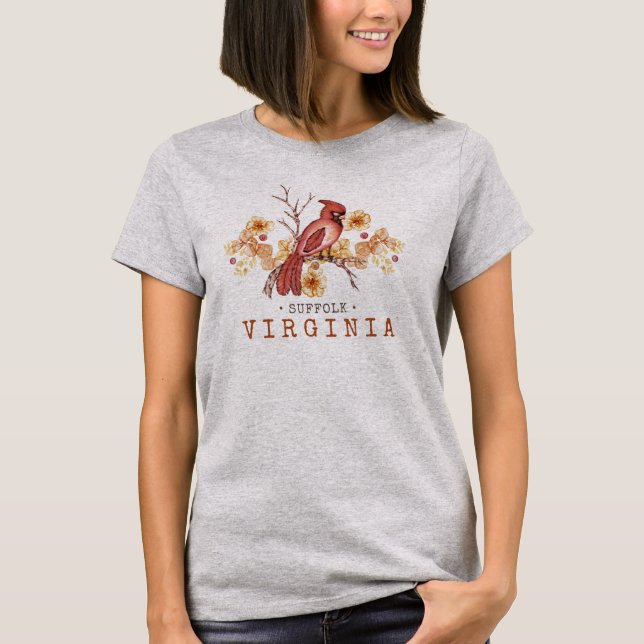Custom Virginia Cardinal  T-Shirt (Front)