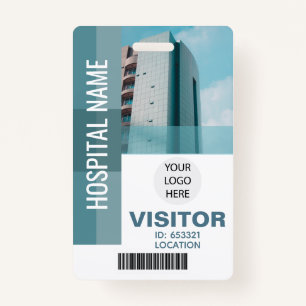 Custom Visitor Bar Code, Logo ID ID Badge