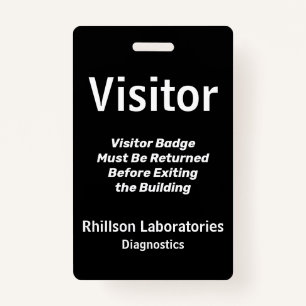 Custom Visitor ID ID Badge