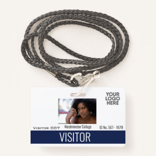 Custom Visitors Guest Logo Company Name Photo ID   ID Badge
