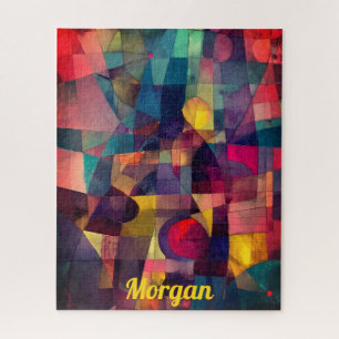 Custom Vivid Abstract Geometric Art  Jigsaw Puzzle