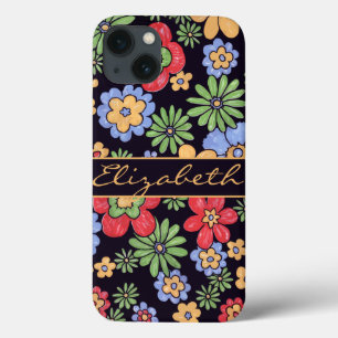 Custom Vivid Colourful Flowers to Personalise iPhone 13 Case