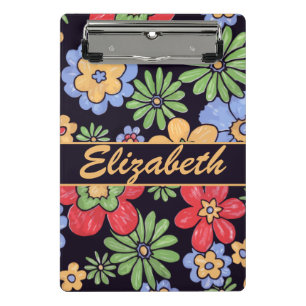 Custom Vivid Colourful Flowers to Personalise Mini Clipboard