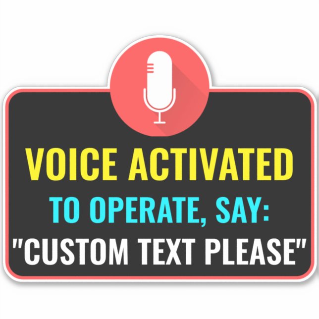 Custom Voice Activated Sticker For Dispenser (Front)