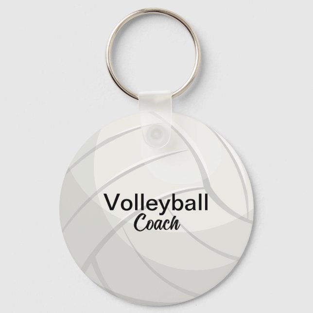 Custom Volleyball Coach Keepsake Key Ring (Front)