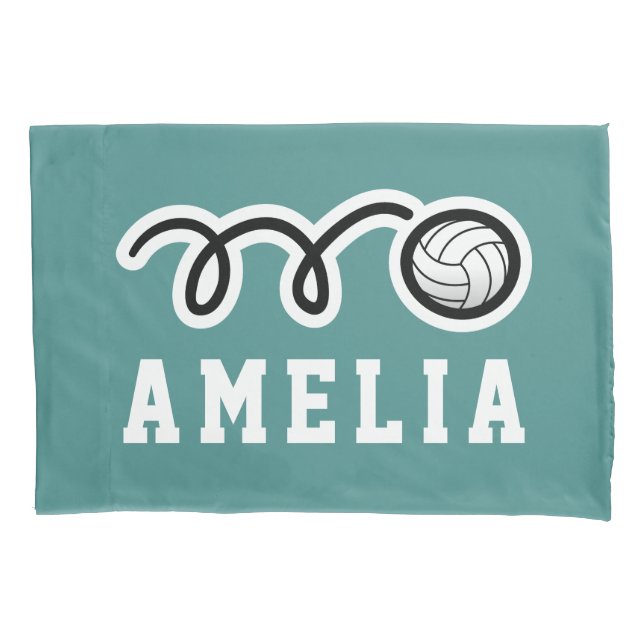Custom volleyball pillowcase for children's room (Front)
