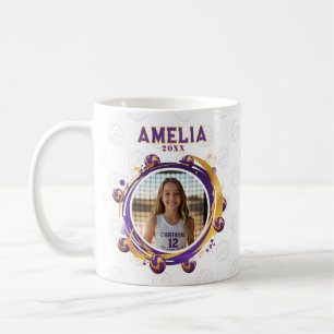 Custom Volleyball Player Photo Sports Coffee Mug