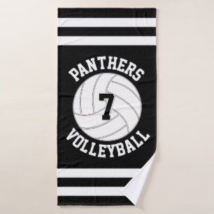 Custom Volleyball Team Name and Player Number Bath Bath Towel