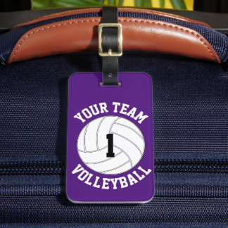 Custom Volleyball Team Name, Player Number & Colou Luggage Tag