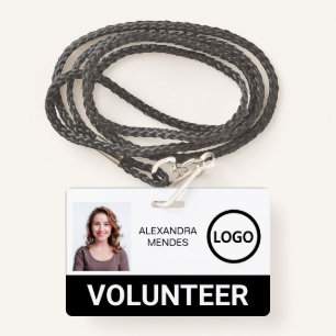 Custom Volunteer Badge Lanyard Event Team Logo ID Badge