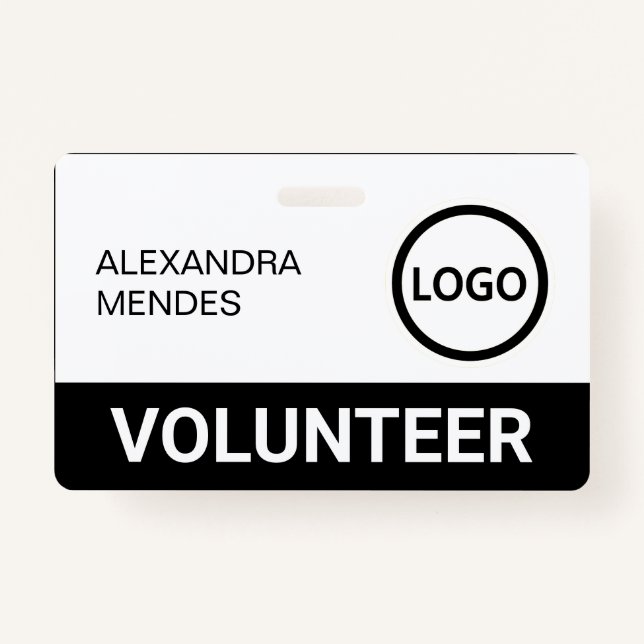 Custom Volunteer Badge Lanyard Event Team Logo ID Badge (Front)