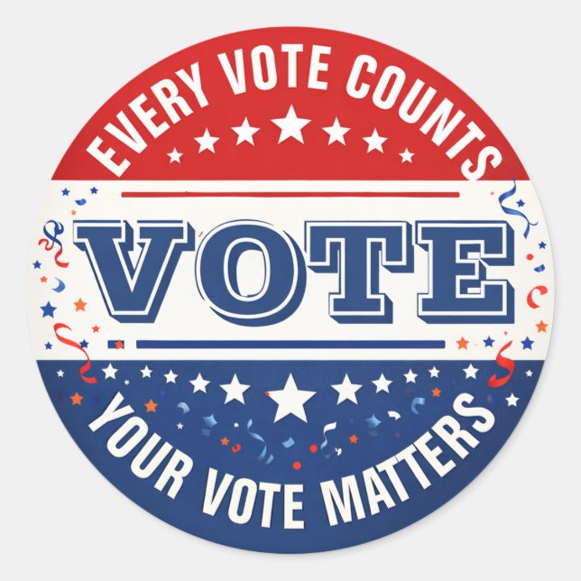 Custom Vote Sticker (Front)