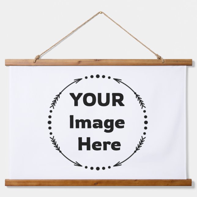 Custom Wall Decor: Your Image Here Hanging Tapestry (Front)