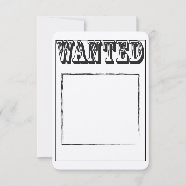 Custom Wanted Poster Invitation (Front)
