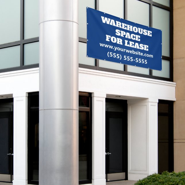 Custom Warehouse Space Lease Banner (Outside Building)