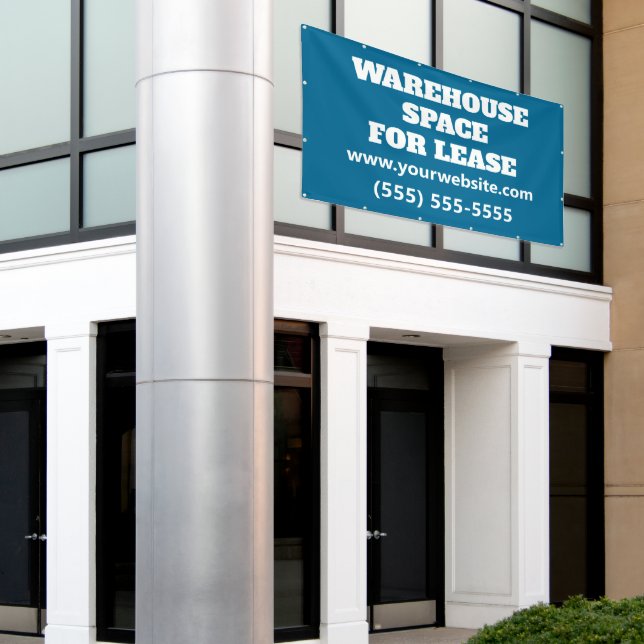 Custom Warehouse Space Lease Banner (Outside Building)