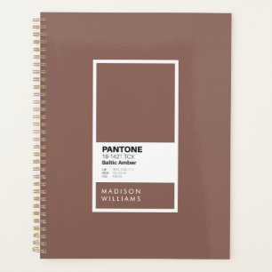 Custom Warm Brown Notebook Personalised Planner