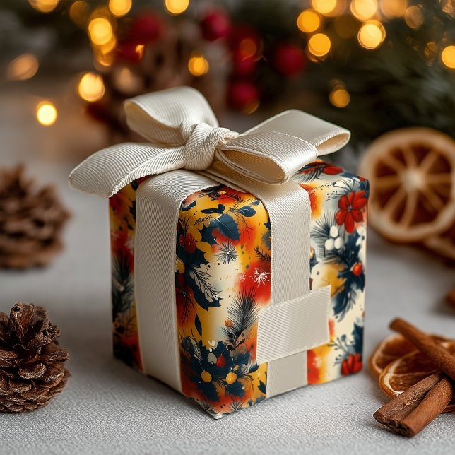 Custom Warm Tones and Pine Christmas Wrap Wrapping Paper (Creator Uploaded)