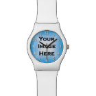 Custom Watch With White Numbers Drop Shadow