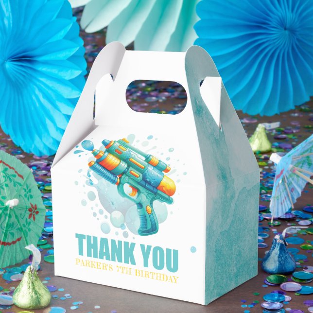 Custom Water Gun Summer Birthday Favour Box (Party)