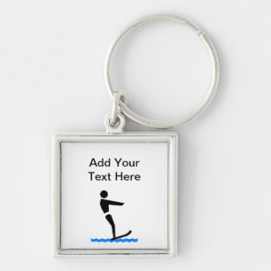 Custom Water Skiing Key Ring