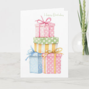 Custom Watercolor Birthday Card