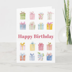 Custom Watercolor Birthday Card