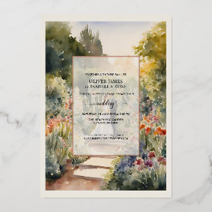 Custom Watercolor Chelsea Physic Garden Wedding