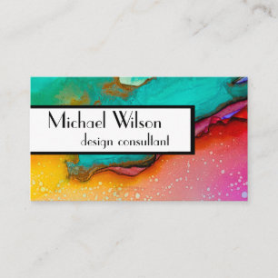 custom watercolor design business cards template