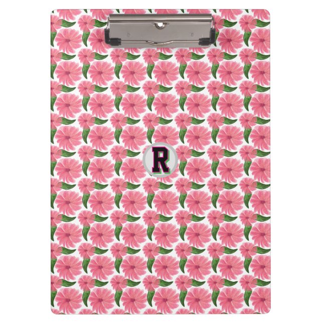 Custom Watercolor floral pattern  Clipboard (Front)