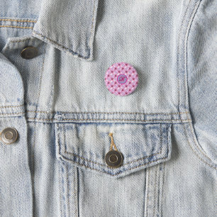 Custom Watercolor floral pattern Poster 3 Cm Round Badge