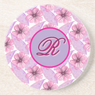 Custom Watercolor floral pattern Poster Coaster