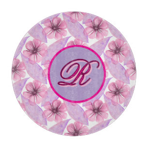 Custom Watercolor floral pattern Poster Cutting Board