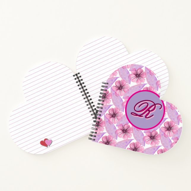 Custom Watercolor floral pattern  Poster Notebook (Inside)