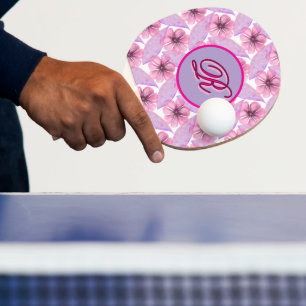 Custom Watercolor floral pattern  Poster Ping Pong Paddle