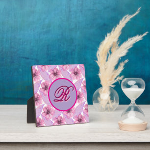 Custom Watercolor floral pattern Poster Plaque