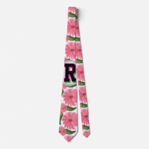 Custom Watercolor floral pattern Tie