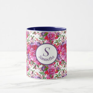 Custom Watercolor Fuchsia Blooms Mug