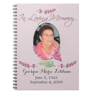 Custom Watercolor Lavender Memorial Guest book
